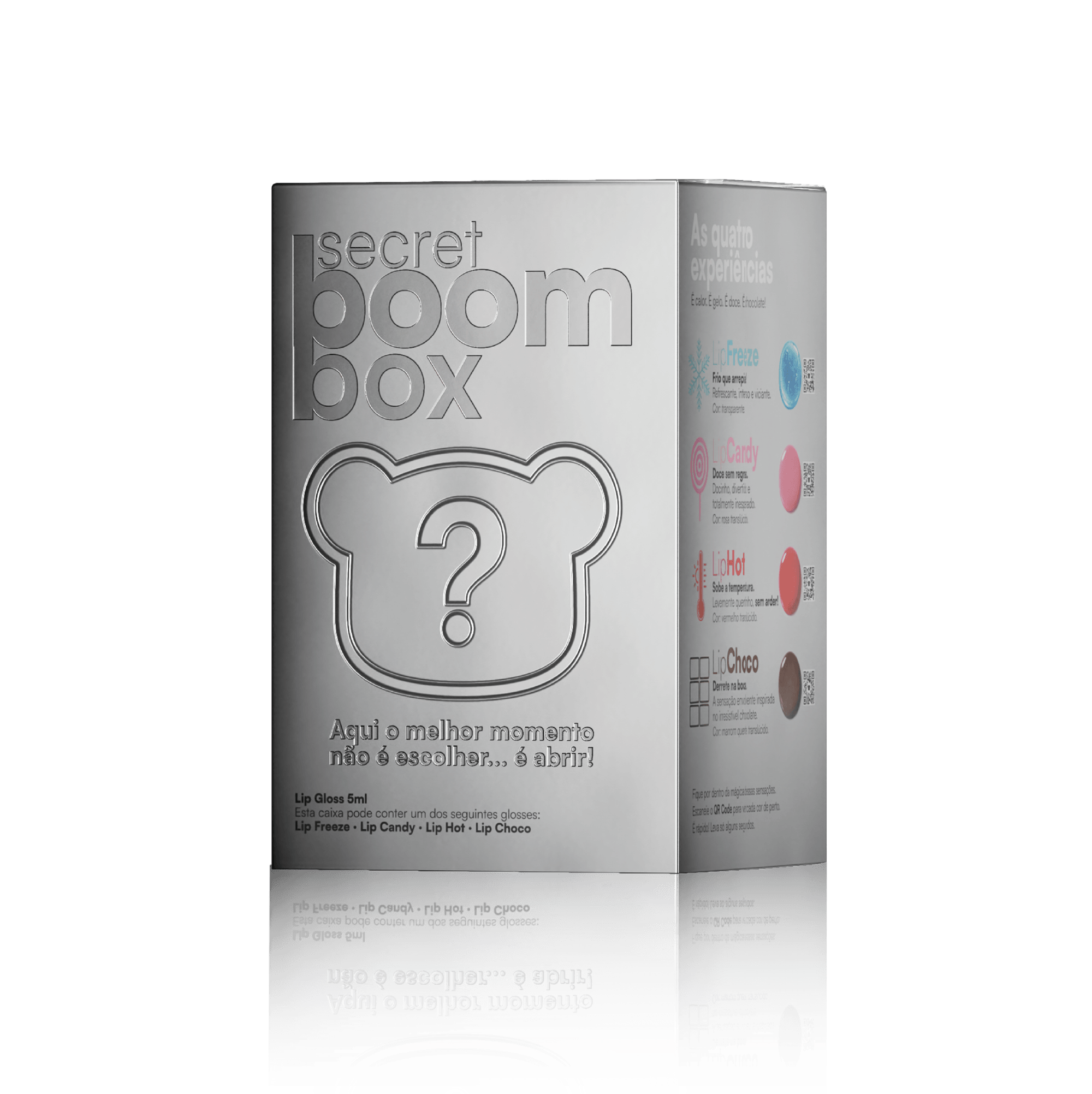 Secret Boom Box · Gloss + Boomie + Chaveiro